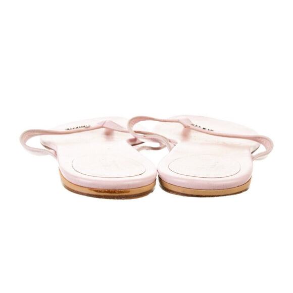 Authentic GUCCI Pink Leather Thong Sandals Flip Flops Size EU 36.5 - Picture 4 of 6
